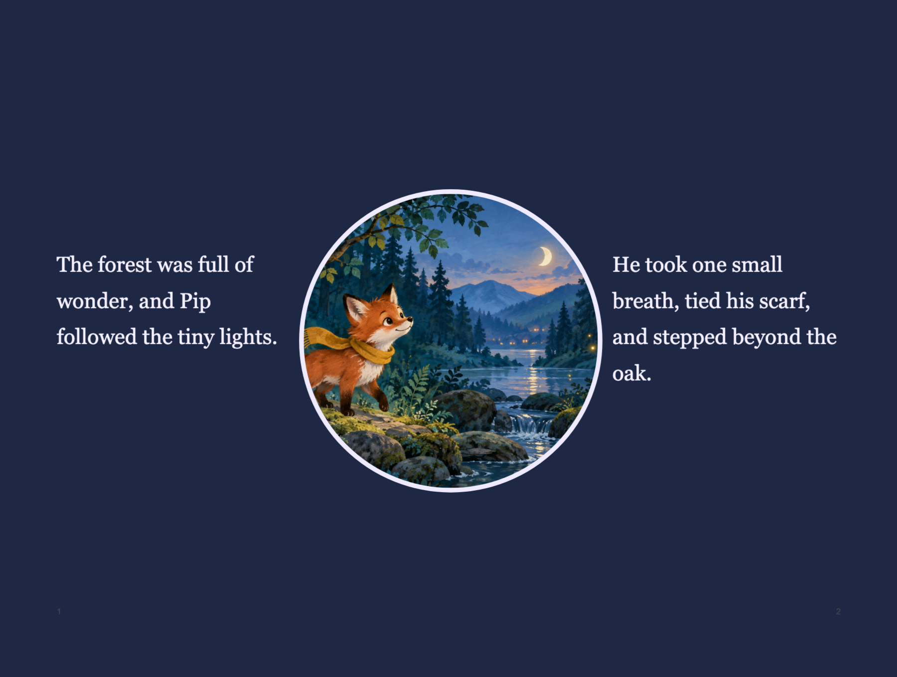 Moonbeam Tales template preview