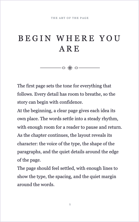 Classic Novel template preview