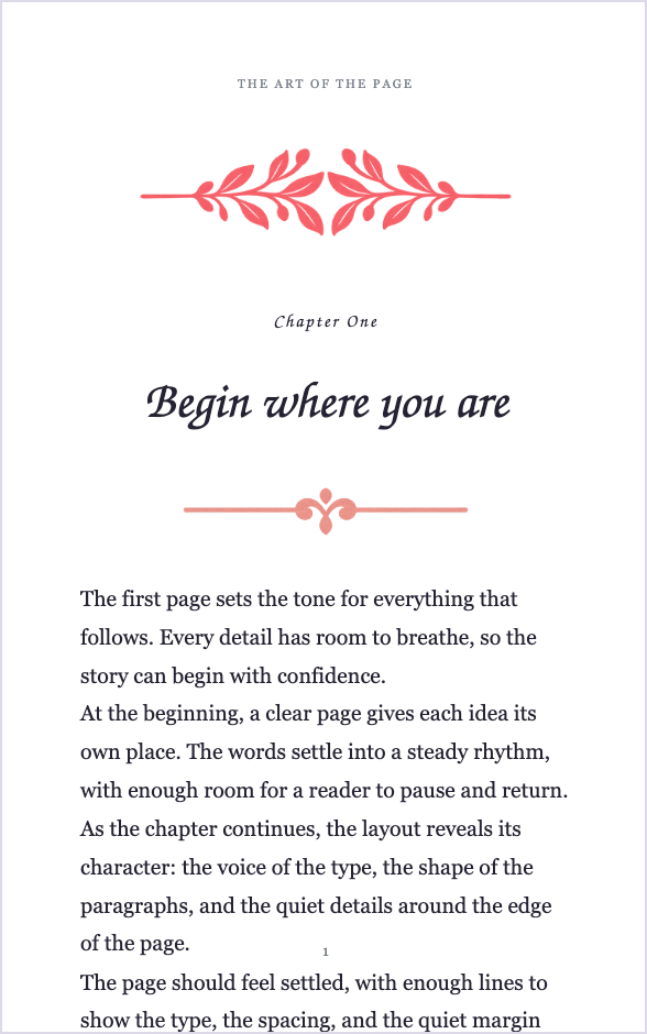 Romance template preview