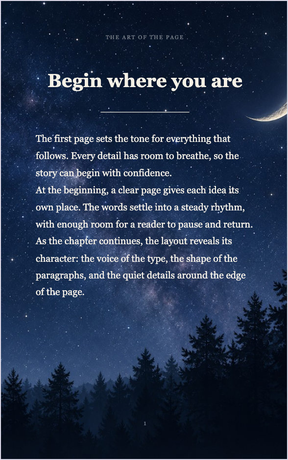 Dark / Moody template preview