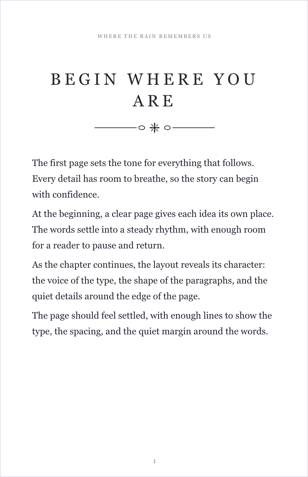 Classic Novel template preview