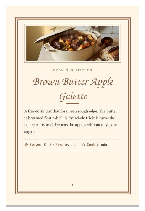 Sunday Kitchen template preview