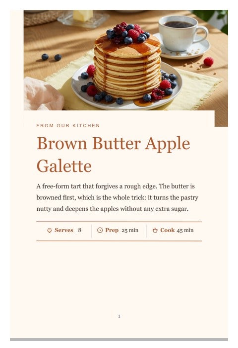 Weekend Brunch template preview