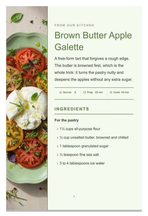 Garden to Table template preview