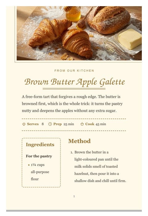 Flour & Butter template preview