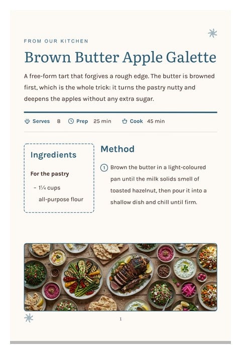 Long Table template preview