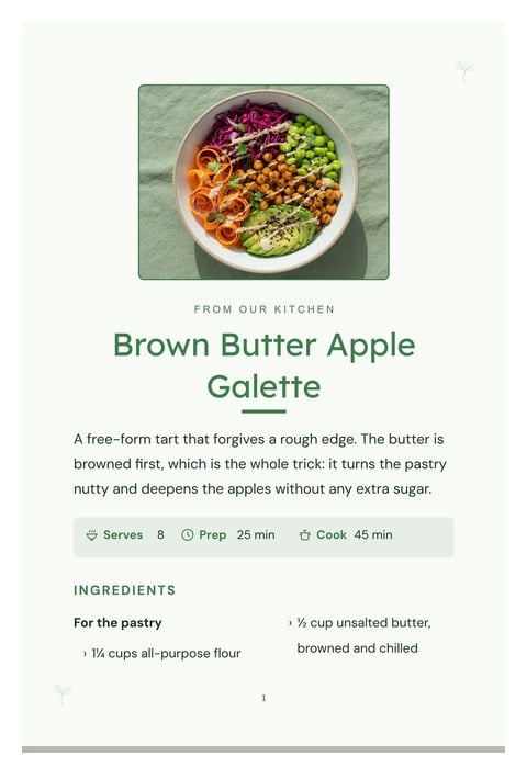 Green Bowl template preview
