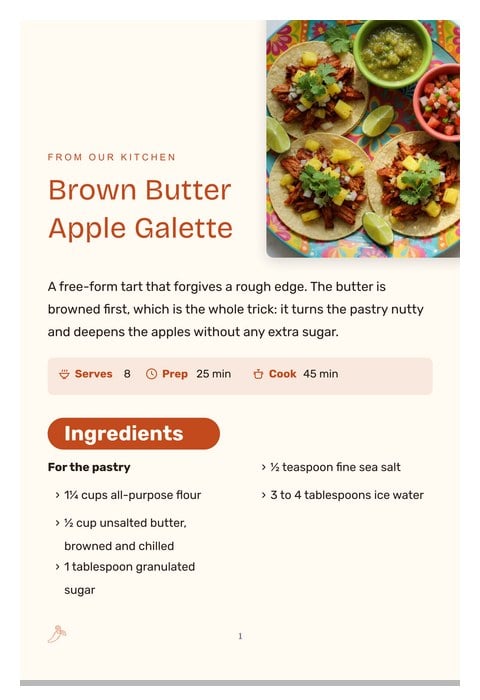 Taco Night template preview