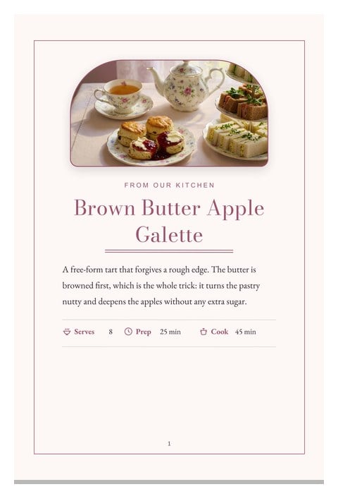 Afternoon Tea template preview