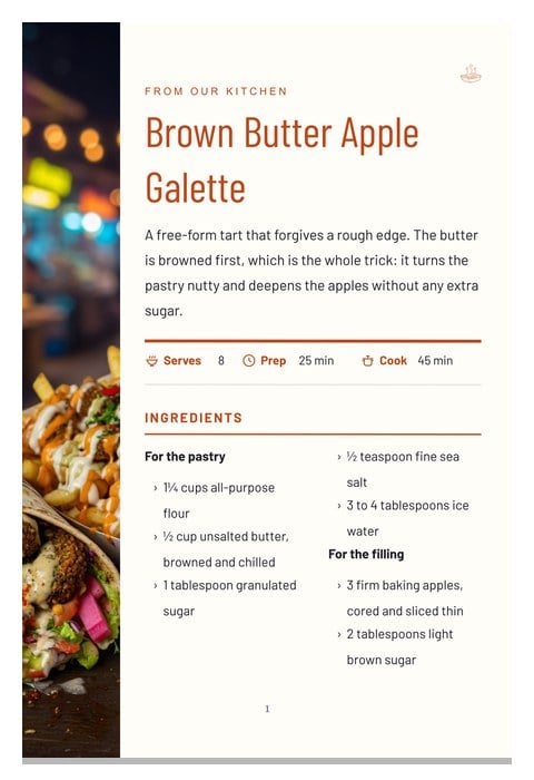 Street Food template preview