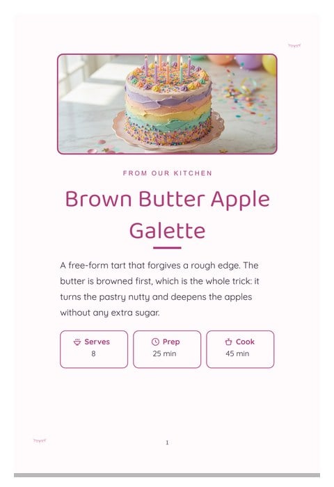 Party Cakes template preview