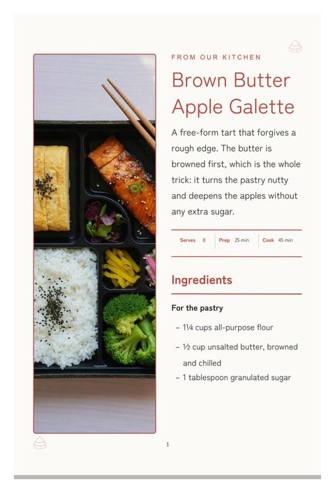 Bento template preview