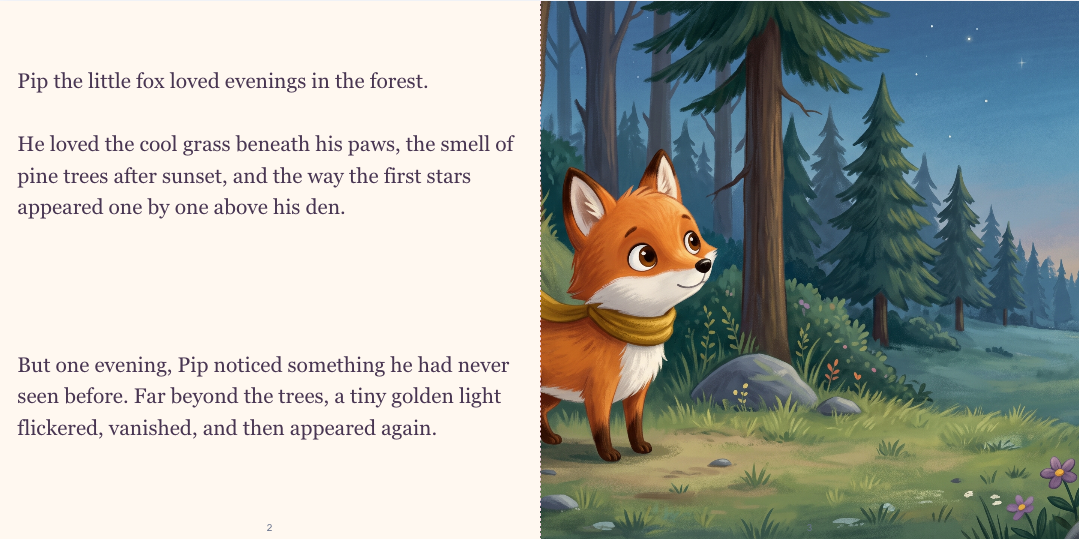 Once Upon a Page template preview