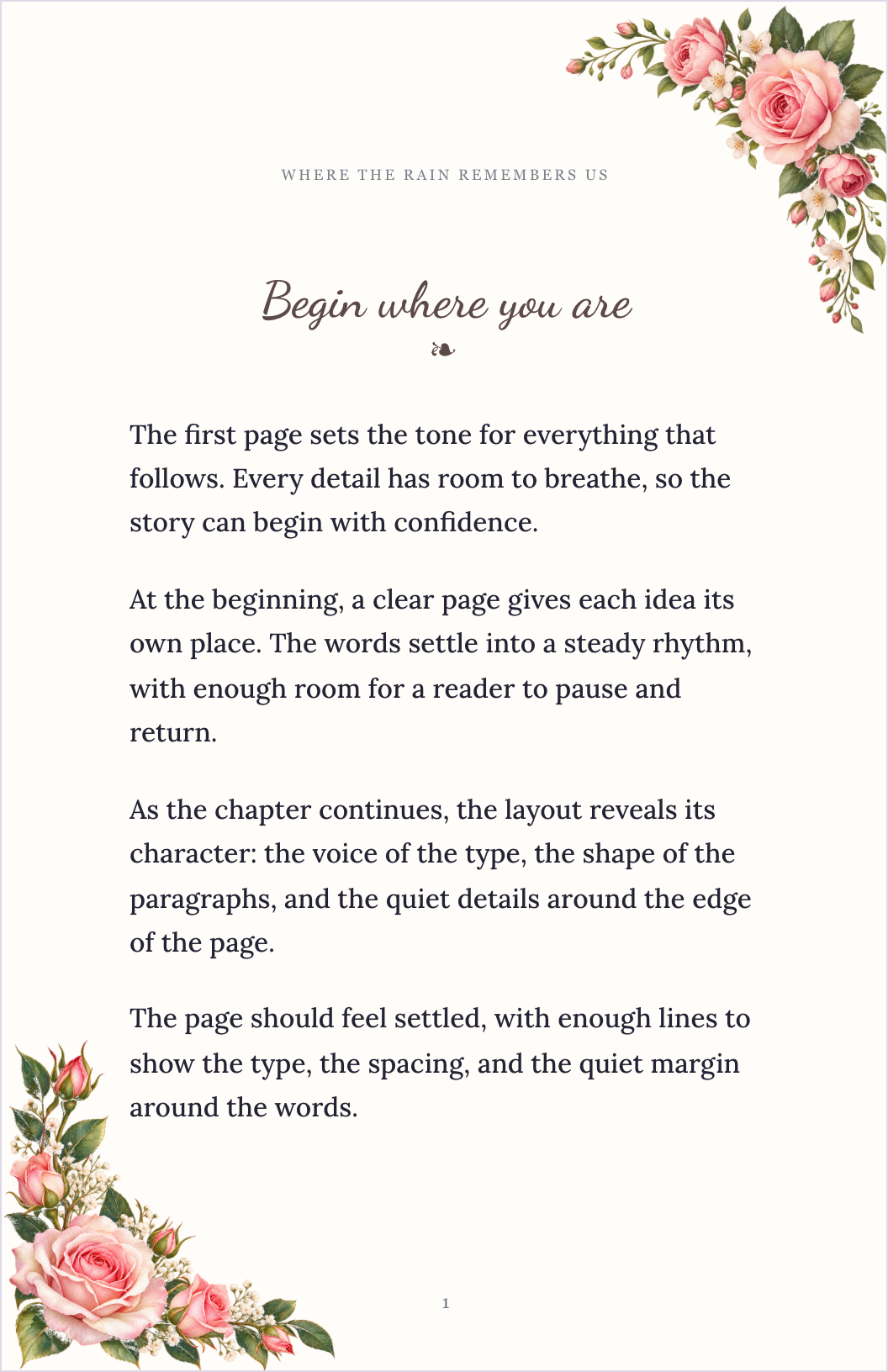 Romantic / Floral template preview