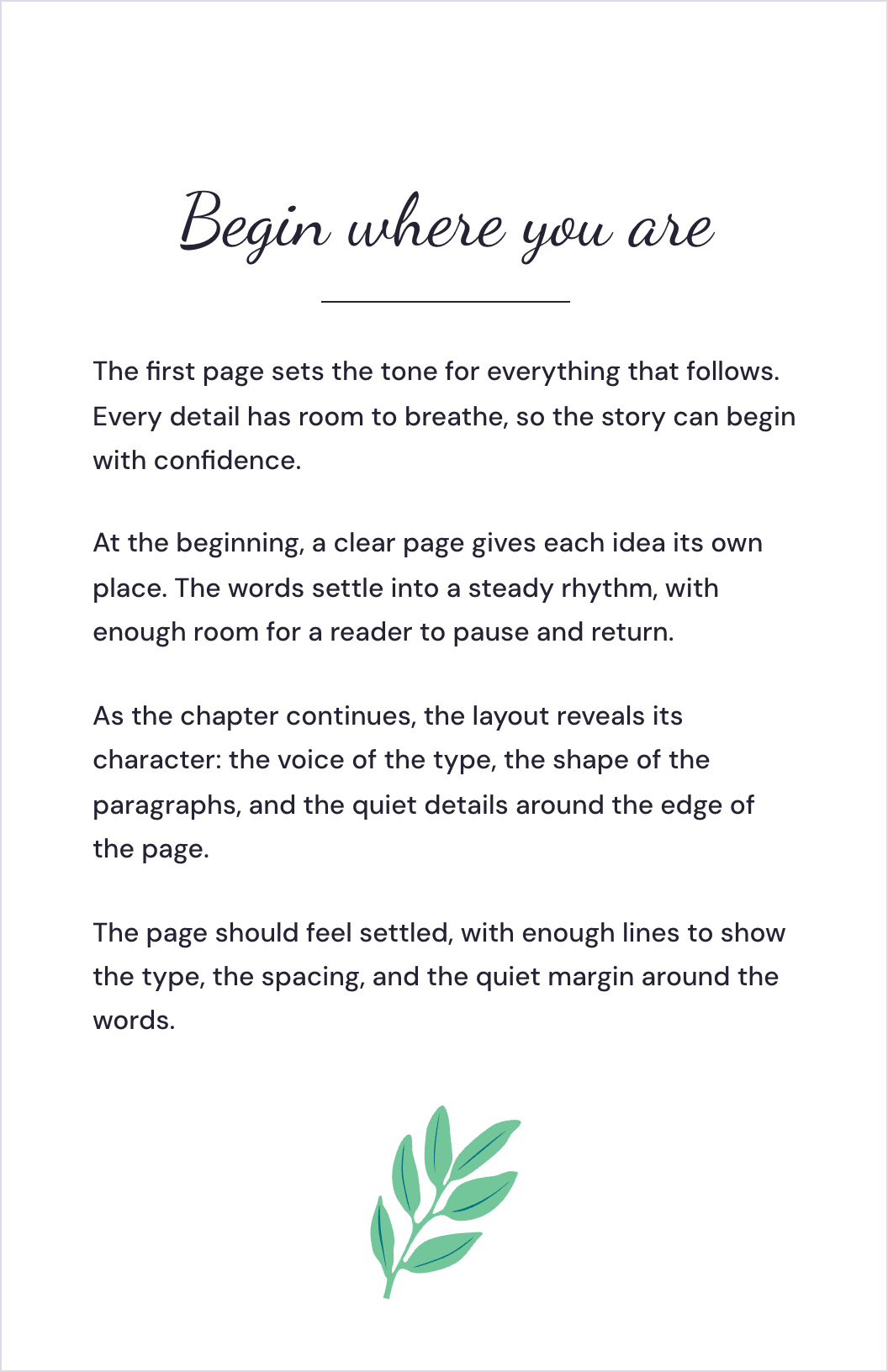 Short Quote / Simple template preview